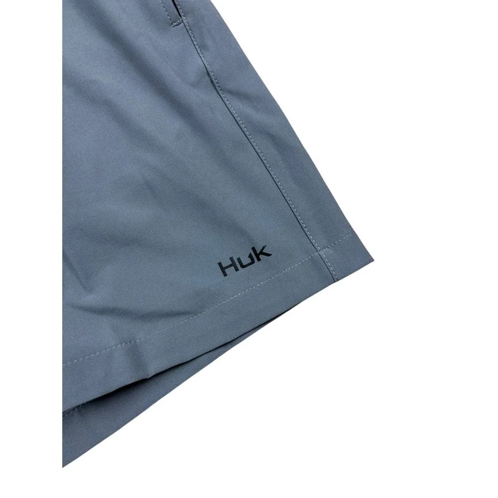 Huk Pursuit Volley Mens Fishing hybrid Shorts Gray Stretch Quick Dry Size L NWT - Picture 2 of 5